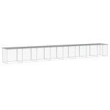 Cotet pui cu acoperis gri deschis 803x98x90 cm otel galvanizat GartenMobel Dekor, vidaXL