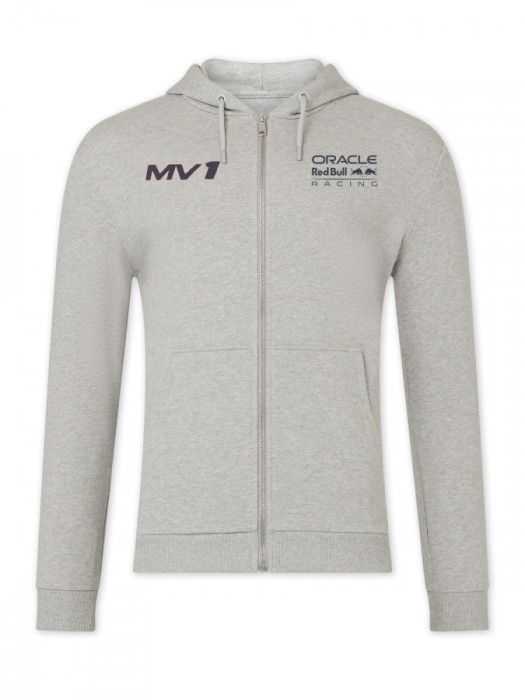 Red Bull Racing hanorac de bărbați cu glugă Max Verstappen Helmet zip grey F1 Team 2024 - XL