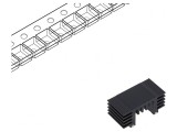 Radiator Negru Extrudat 12,7mm x 25,9mm