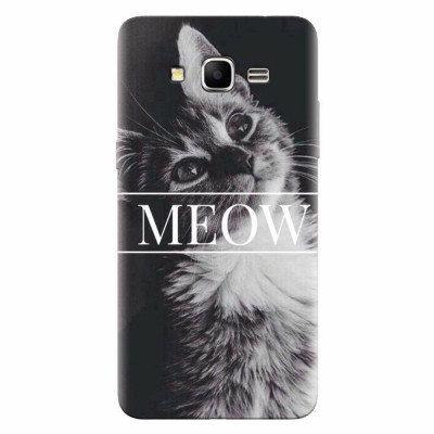 Husa silicon pentru Samsung Grand Prime, Meow Cute Cat foto