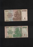 Zimbabwe 20000 + 50000 dollars 2008, Africa