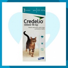 Antiparazitar extern pisici Credelio cat 48mg 2-8 kg (cutie cu 3 tablete) foto