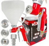 Pistol pneumatic pentru tencuiala, glet, vopsea texturata, ipsos, mortar lichid duza 4, 6, 8 mm, 5 litri Verke