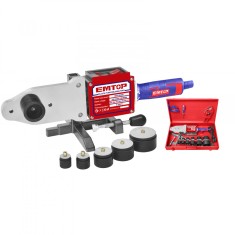 Trusa Electrica de Lipit Tevi EMTOP, 800W/1500W, 20-63mm, Temperatura 300℃, Compatibila cu PP-R, PB, PE, PE-RT, 10 Accesorii Incluse, Cutie Metalica, foto