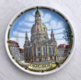 Impresionanta farfurioara din portelan german cu biserica din DRESDEN, Decorative