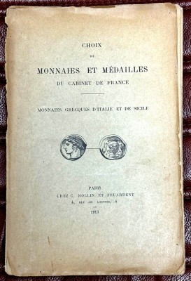 carte de numismatica rara - monede si medalii antice grecesti, an 1913 foto