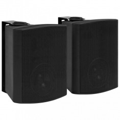vidaXL Boxe stereo de perete, 2 buc., negru, 120 W, interior/exterior foto