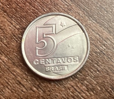 C50 - Moneda foarte veche - Brazilia - 5 centavos - 1989 foto
