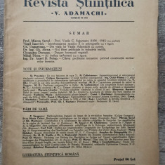 Revista Stiintifica V. Adamachi, ianuarie-martie 1941