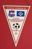 Fanion meci fotbal DINAMO BUCURESTI - HAMBURG SV (Cupa Campionilor Europeni 19.10.1983)