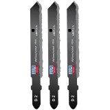 Wilpu D 2 - Set panze fierastrau pendular tija cu un prag de prindere (T) 79 mm ceramica taiere dreapta fina 3 bucati