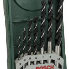 Set de burghie pentru lemn BOSCH Mini-X-Line 7 buc ,D 3 4 5 6 7 8 10 mm