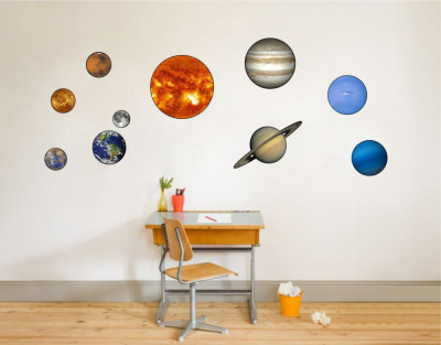 Sticker Decorativ - Planete, pachet foto