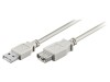 Cablu USB 2.0 USB A 1.8m Gri PVC, Goobay