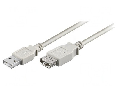 Cablu USB 2.0 USB A 1.8m Gri PVC foto