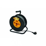 Prelungitor electric cu tambur 50 m, 4 prize, pentru uz casnic si atelier