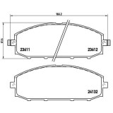 Placute frana Nissan Patrol Gr 2 Estate (Y61) 06.97-, Fata, BREMBO