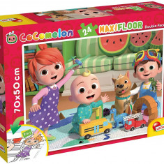 Puzzle de colorat maxi - O zi insorita cu Cocomelon (24 piese) PlayLearn Toys