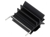 Radiator extrudat cu aripioare TO220 neagră - dimensiuni 35mm x 20mm