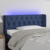 Gossi tablie de pat cu led, albastru, 93x16x78/88 cm, textil