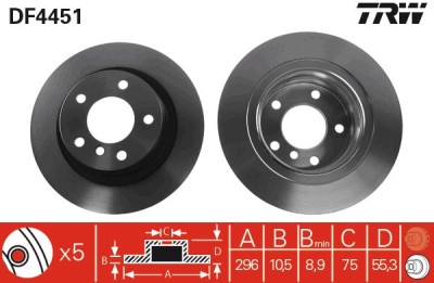 TRW DF4451 Disc frana foto