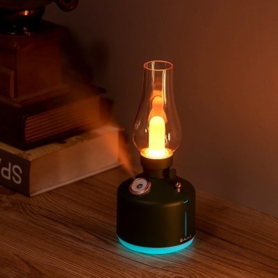 Difuzor de uleiuri esentiale, tip lampa, dimensiuni 225x95 mm, incarcare USB, 3 tipuri de pulverizare, verde foto