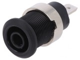 Soclu Banană 4mm Negru 24A 1kV