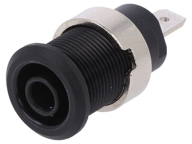Soclu Banană 4mm Negru 24A 1kV