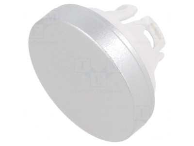 Lentilă Buton 22mm Aluminiu Natural foto