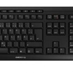Kit Tastatura si mouse Wireless Cherry STREAM RECHARGE, USB, Layout US (Negru)