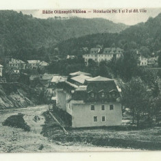 cp Olanesti : Hotelurile Nr.1 si 2 si diferite vile - circulata 1928, timbre