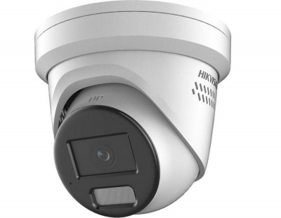 Camera supraveghere IP ColorVu Dome 4 Megapixeli Lentila 4mm Lumina Alba 30m Hikvision DS-2CD2347G2LSUSL4 SafetyGuard Surveillance foto