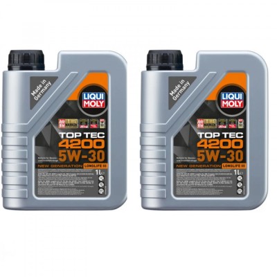 Pachet 2 litri Ulei de motor sintetic Liqui Moly Top Tec 4200 5W30 foto