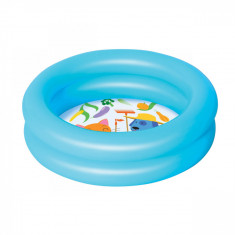 Pachet piscina gonflabila Bestway + kit de reparatii, pentru baieti, 61 x 15 cm, albastra