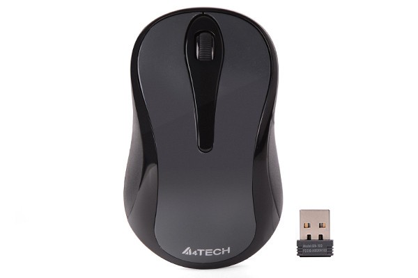 MOUSE A4tech, PC sau NB, wireless, 2.4GHz, optic, 1000 dpi, butoane/scroll 3/1, , gri, &quot;G3-280A-GG&quot; (timbru verde 0.18 lei)