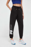 Puma pantaloni de trening Power culoarea negru, cu imprimeu