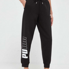 Puma pantaloni de trening Power culoarea negru, cu imprimeu