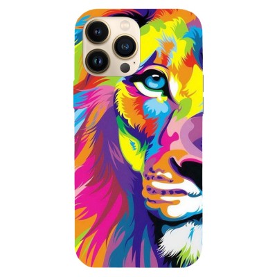 Husa compatibila cu Apple iPhone 14 Plus model Colorful king of jungle, Silicon, TPU, Viceversa foto