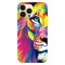 Husa compatibila cu Apple iPhone 14 Plus model Colorful king of jungle, Silicon, TPU, Viceversa
