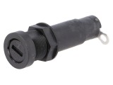 Clemă Siguranțe Cilindrice 6,3x32mm 10A Panou Neagră