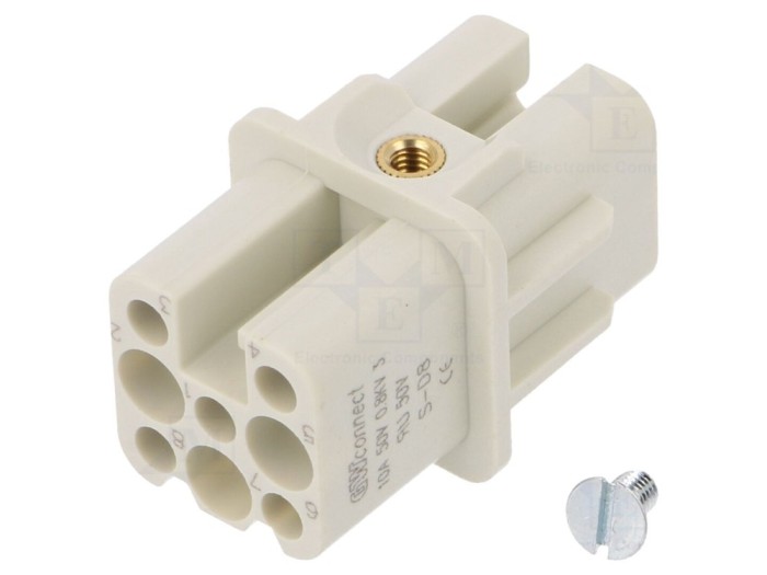Conector HDC mamă 8 pini, 10A