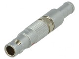 Conector circular 00 mufă tată 2 pini lipire pe cablu 3,5A