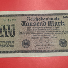 Bancnota Germania 1.000 mark 15 septembrie 1922 seria verde