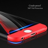 Husa Smartphone Apple Iphone 8 Plus Model Slim, 360 Total Protection Telefon Ultra-slim Design 3in1 Lux Black&amp;Red Matte