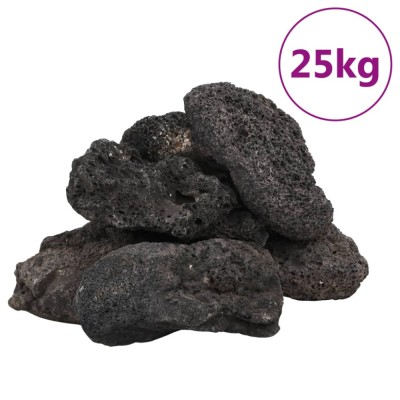 Roci vulcanice, 25 kg, negru, 10-30 cm foto