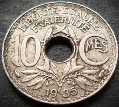 Moneda istorica 10 CENTIMES - FRANTA, anul 1935 * cod 491 foto