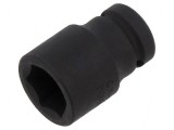 Cap tubular 1/4&quot; 6 puncte 23mm scurtă cu impact