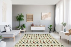 Covor dormitorAmsterdam Geom Multicolor,PP Heatset,OW Satchi 1805,GB4,X 67x120cm foto