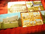5 Ilustrate Craiova anii &#039;70 : Hotel Palace , Hotel Jiul ,Parcul , 2x Vederi, Circulata, Printata
