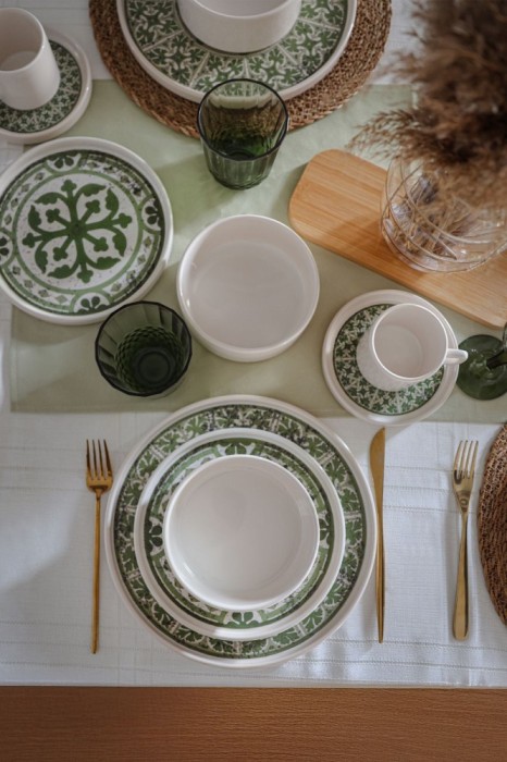Keramika Set de vesela - Timeless Green Stackable - 20 bucăți - 4 - Stoneware
